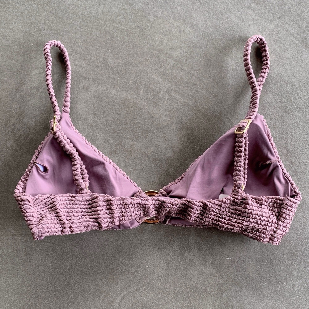 Lavender Mist Textured Agatha Bikini Top - Image 2