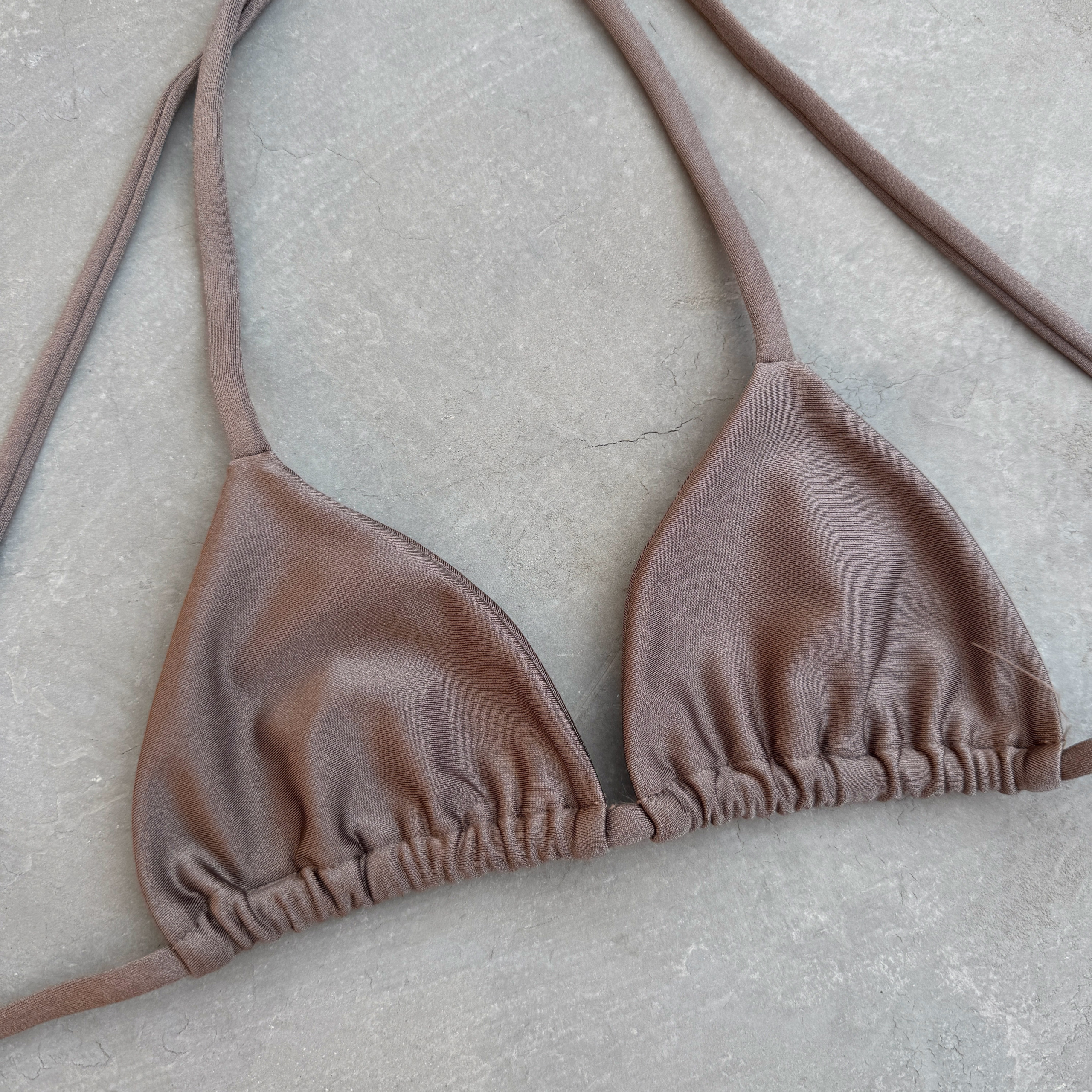 Chestnut Glow Triangle Bikini Top - Image 2